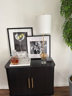 Designer Uttermost Luxury Buffet Lamp – Contemporary Brushed Gold & Crystal