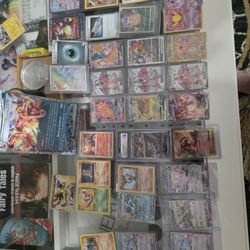 Pokemon Cards Up For Sale Or Trade(selling Singles Not Entire Lot) Have Movie Film Strips 35mm Aswell.