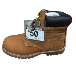 Jerko Tan Steel Toe Boots Beige / Tan
