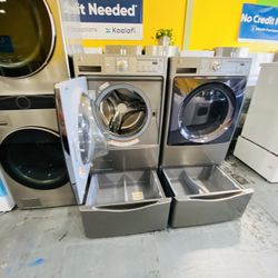 Kenmore Washer And Dryer Stainless Steel No Credit Needed 