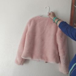 Pink Faux Fur Jacket 
