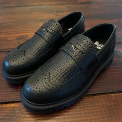 Dr Martens Penton Brogue Croc Embossed Loafers