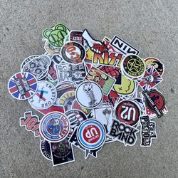 Rock Band Stickers 100pcs Classic Rock Music Stickers for Adults Waterproof Guitar Stickers for Hydroflasks, Rock Roll Punk Vintage Stickers for Lapto