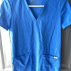 FIGS Women’s Technical Collection Casma Scrub Top XXS Royal Blue FW1100