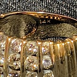 14k Solid Gold 2ctw Natural Diamonds Size 5