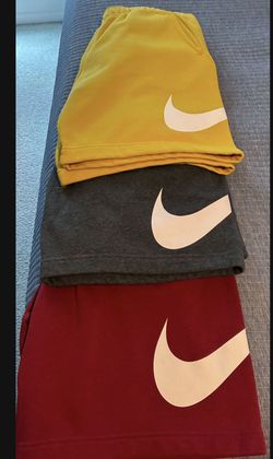 3 x Mens NIKE Sweat Fleece Shorts Sz Medium Great Condition