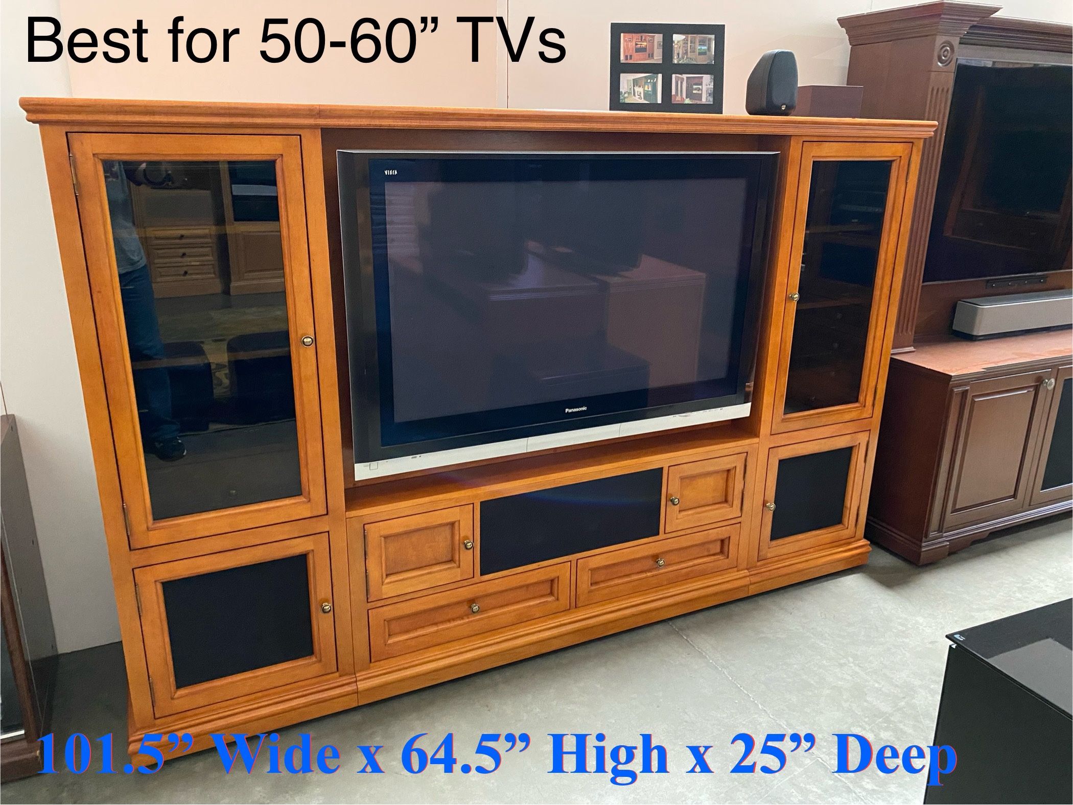 FREE TV Entertainment Center Wall Unit for 55” TV. Home Theater Furniture.