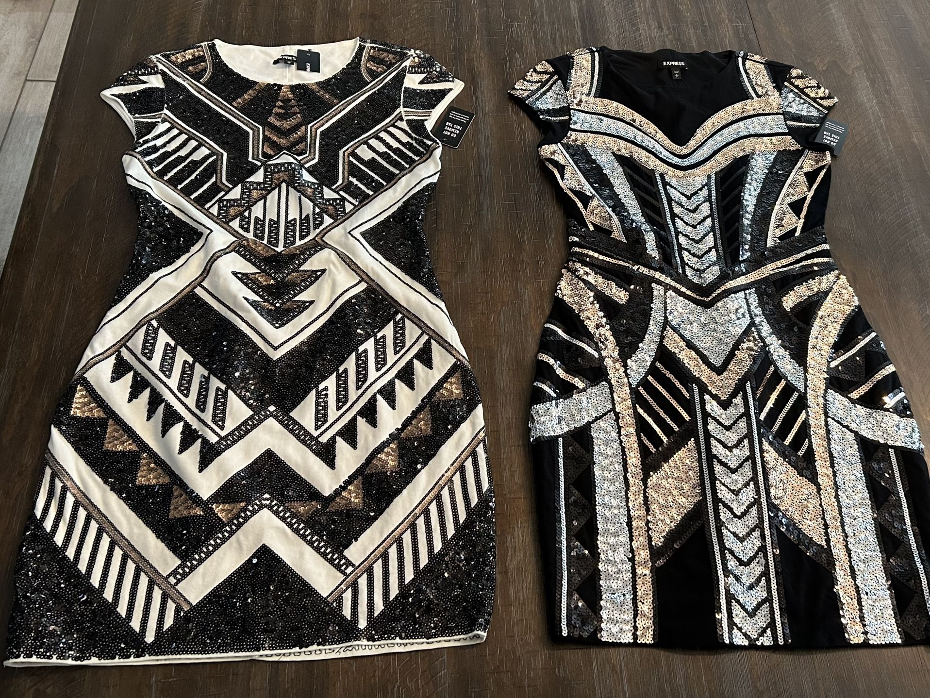 Two Women Sequin Dresses