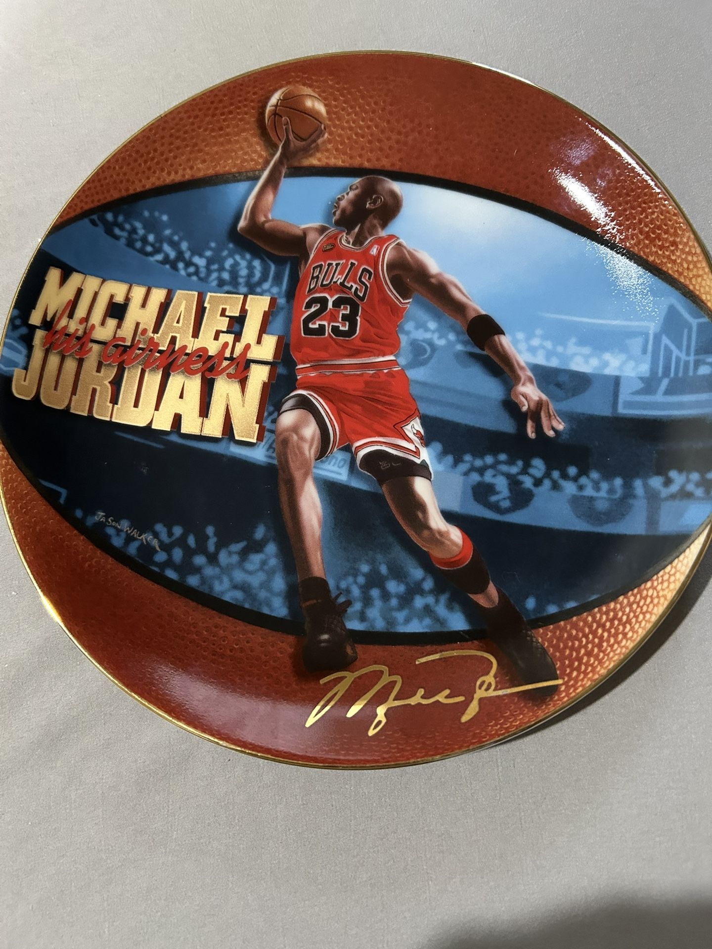 6 TIME NBA CHAMPION Plate his airness MICHAEL JORDAN Jason Walker Upper Deck