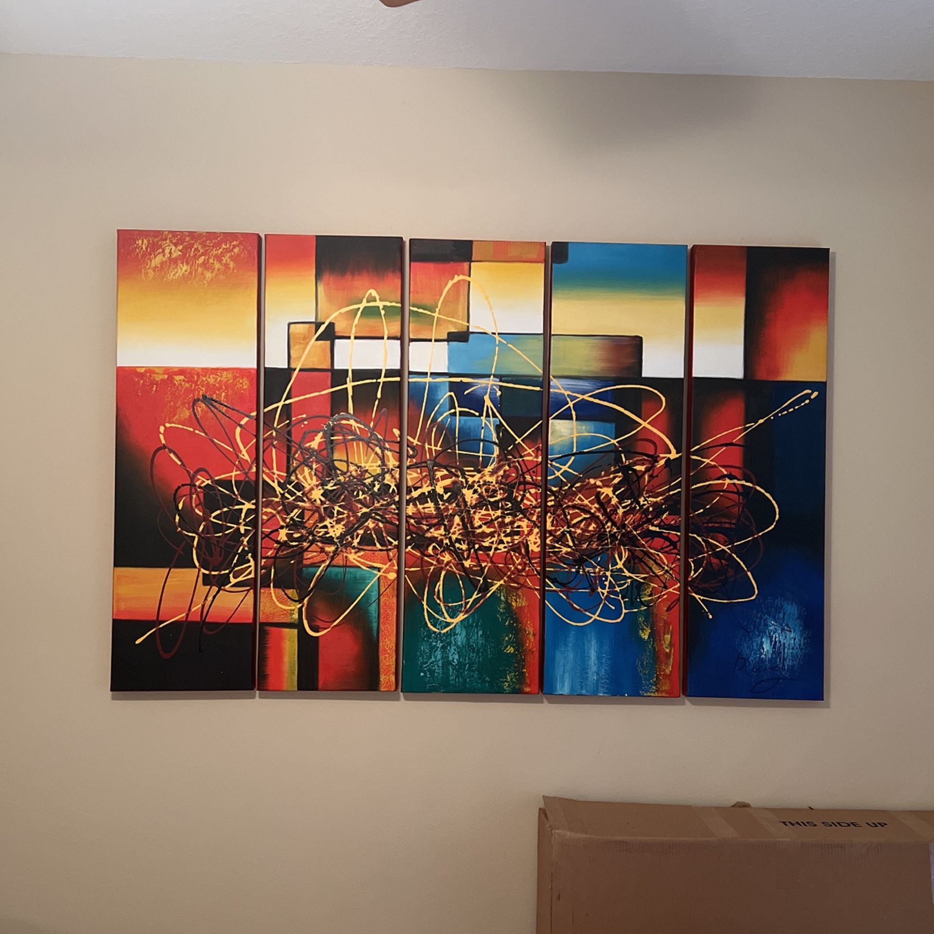 Oversized Abstract Walk Canvas 