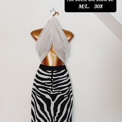 Zebra Print Pencil Skirt