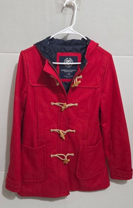 American Eagle Outfitters women's Long Wool Parka coat jacket Size (S)