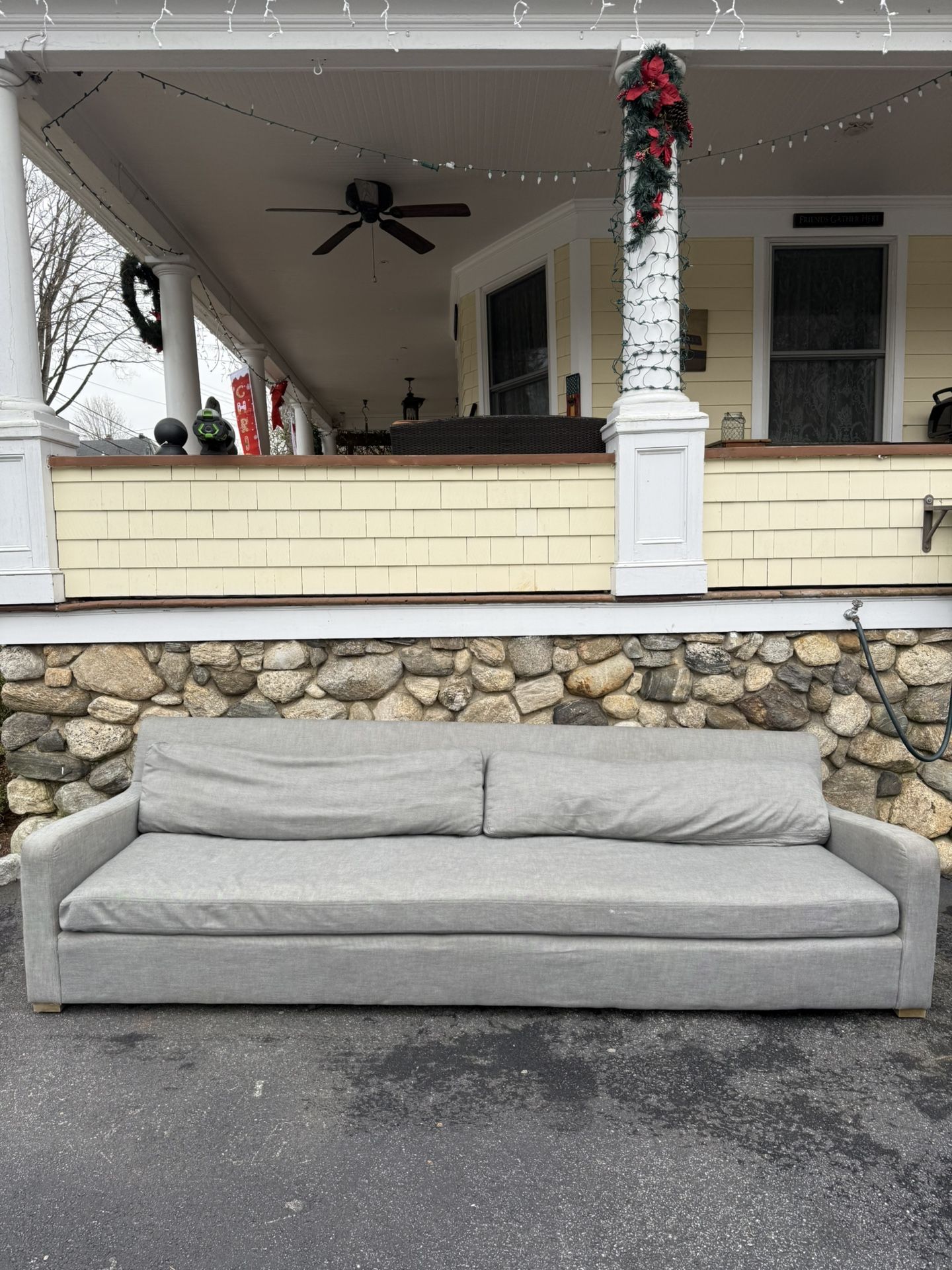 (Free Delivery) Beautiful RH Belgian Track Arm Sofa