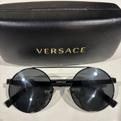 Versace Round Black Sunglasses