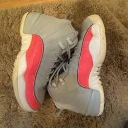 Jordan 12 Wolf Grey Racer Pink 