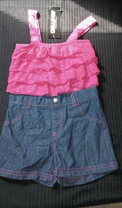 Girls romper set good condition new size 5/6