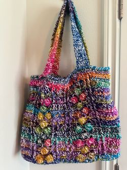 Handmade Multi Color Crochet Tote
