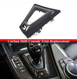 17-20 F80 M3 F82 M4 CARBON FIBER SUEDE DCT SHIFT CONSOLE PANEL