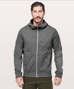 Lululemon City Sweat Zip Hoodie Thermo Heathered Light Cast Sz. XL