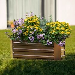 Brown Raised Garden Bed
