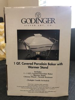 Godinger Silver Art Co 1QT Porcelain Baker