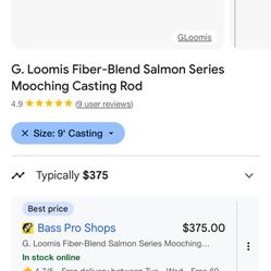 G Loomis 9” Feet Light Steelhead Bait Caster Rod