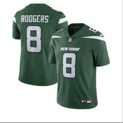 NEW Nike Mens Aaron Rodgers #8 New York Jets Game Jersey