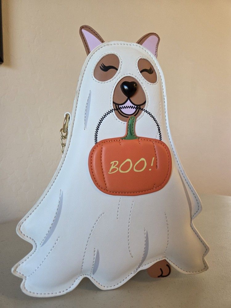 * GHOST DOG Brand new Halloween purse goth scary costume Betsey Johnson
