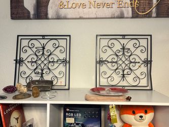 Wrought Iron Wall Candle Sconces Set of 2