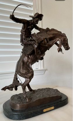 Frederic Remington Bronco Buster Bronze Statue / Sculpture