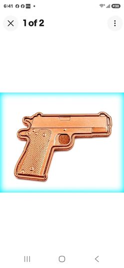 5 grams.999 fine copper 911 handgun design  2nd amendment.