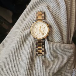 Two Tone AUTHENTIC Michael Kors Watch 