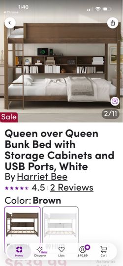 Harriet bee bunk bed queen over queen