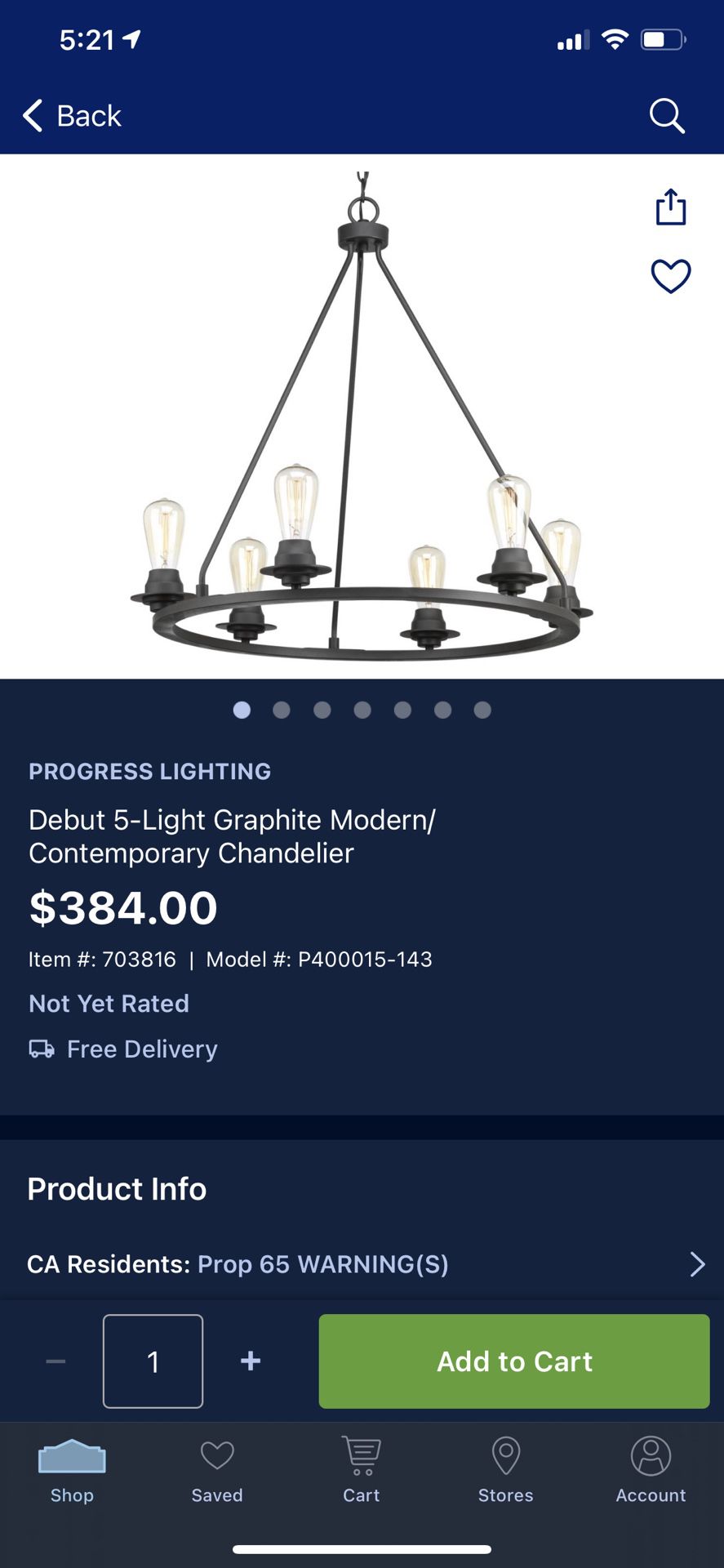 Farmhouse Progressive lighting Debut 5 Light Graphite/modern Contemporary chandelier