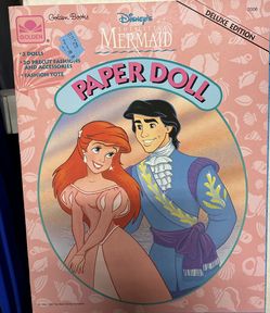 Disney Little Mermaid Paper Dolls Vintage 