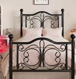 Twin ties butterfly pattern bed frame new