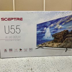 Sceptre 55” 4k UHD Display Tv With Roku Stick 