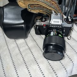 Pentax Program Plus - Vintage 35mm Film SLR Camera, Lens, Strap & Case