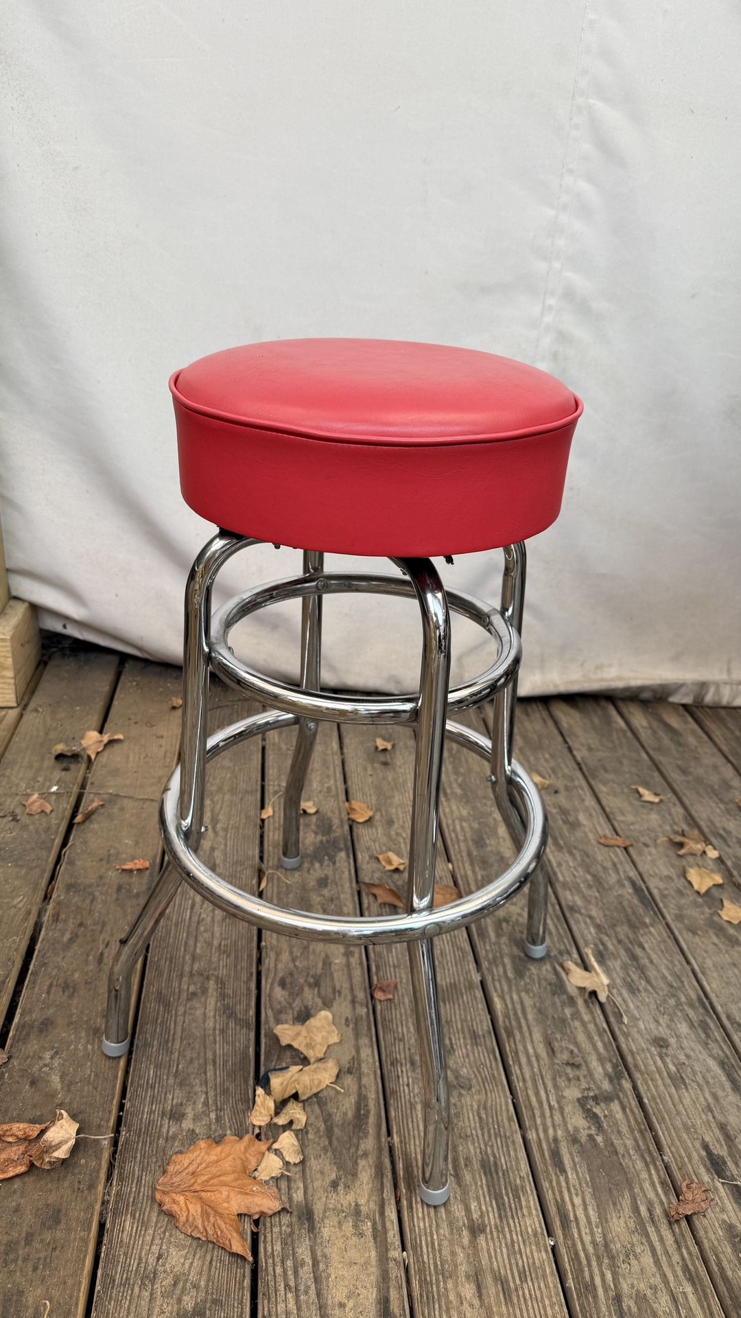 Red Vinyl Barstools (Set of 6)