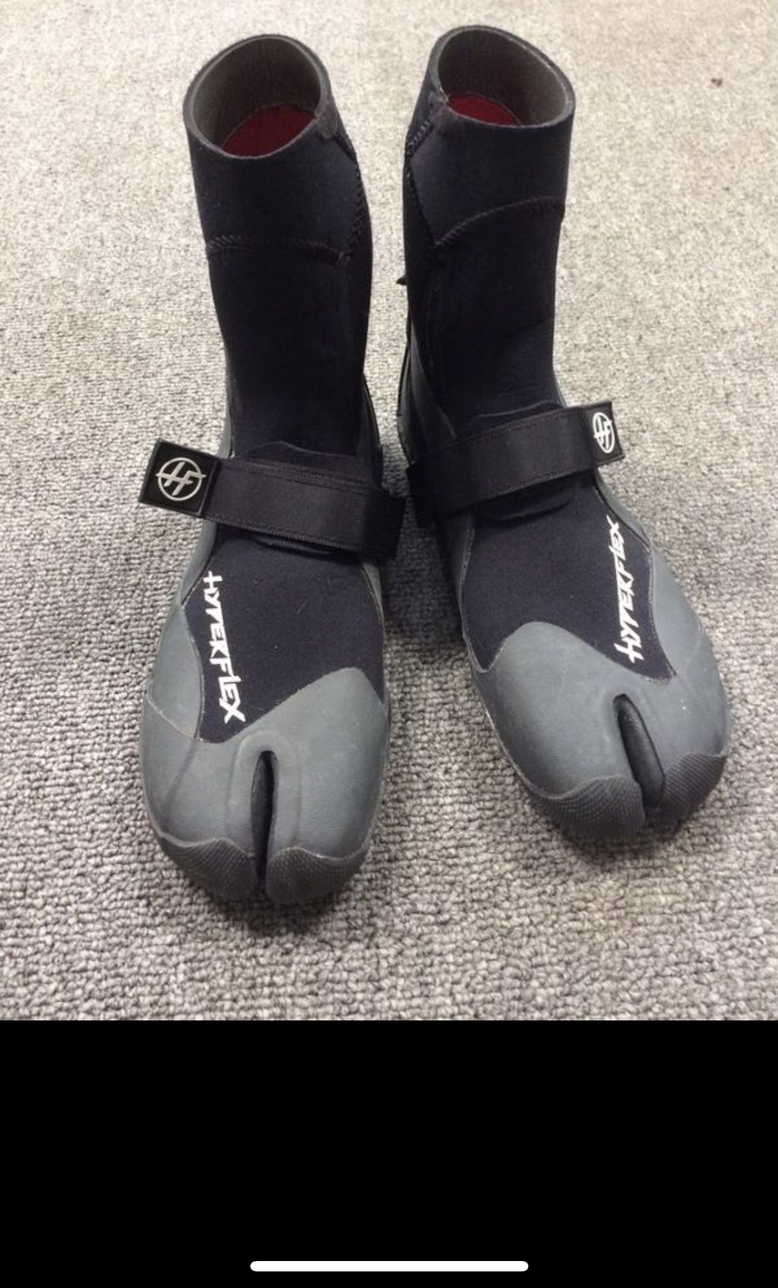Wetsuit boots 3mm split toe Hyperflex men’s size 6