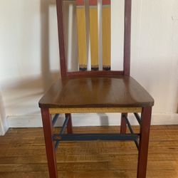 Antique Hand Painted Teacher / Reading Chair 