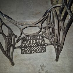 Antique New Home 1800's Cast Iron Stand And Pedal 