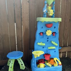 Blue Water Table with Seat