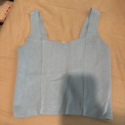 Light Blue Cropped Top