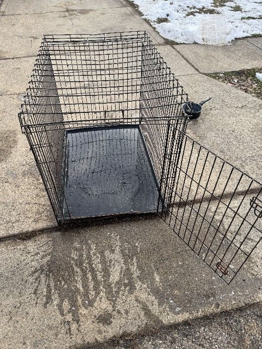 Extra Large Dog Cage Crate It Also Folds 42 In Long By 27 In Wide Coho Adult Up To 80 Lb I Did Wipe It Down It's In Very Good Condition