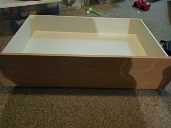 Malm Underbed storage box for high bed, oak veneer queen