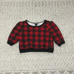 Red Plaid Top