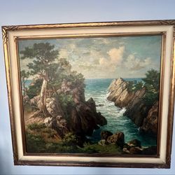 Old Antique Oil Painting On Canvas Signed Lower Right Michael Rossart