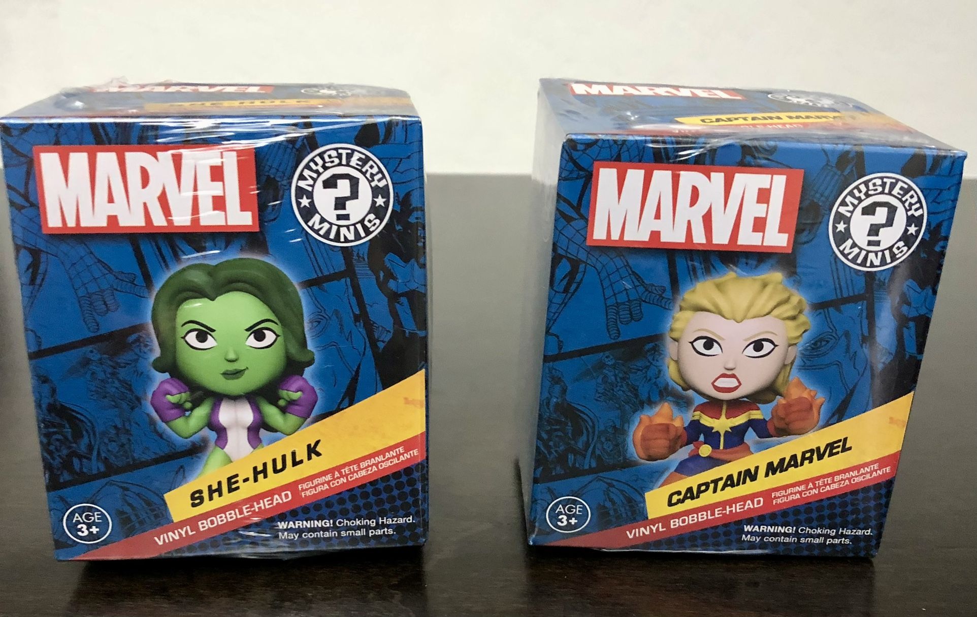 2016 Funko Vinyl Mystery Minis Marvel Captain Marvel and She-Hulk Collector Corps Exclusives