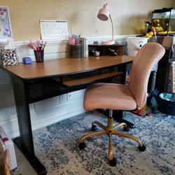 Kids desk , chair, lamp